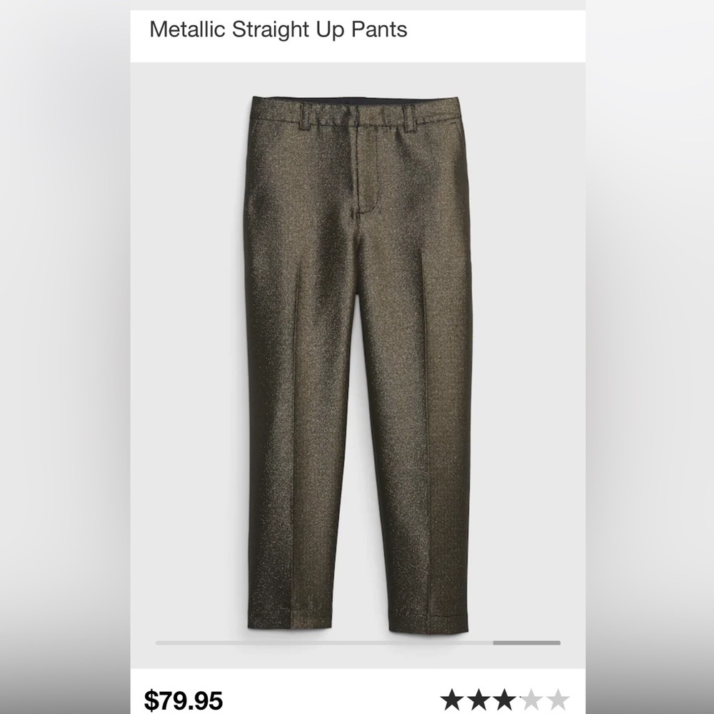 Gap Metallic Straight Up Pants